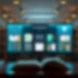 A digital interface showcasing book summaries