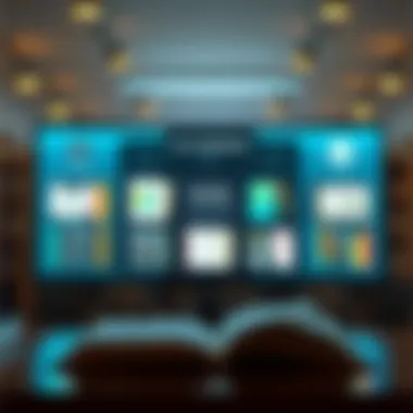 A digital interface showcasing book summaries