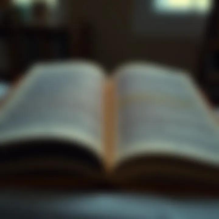 An open book with key insights highlighted