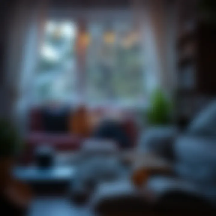 A cozy reading nook featuring a user engaged with Alexa.