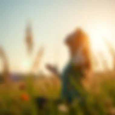 A person enjoying a moment of mindfulness in nature