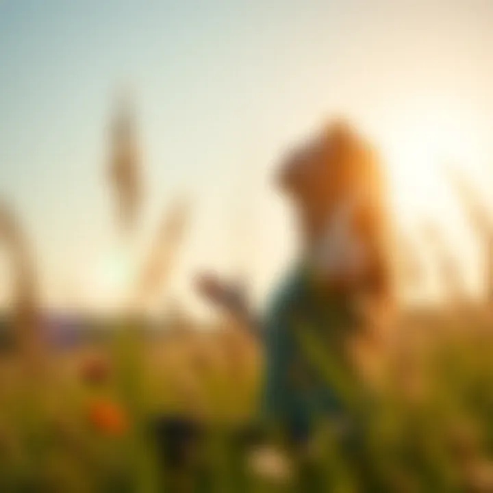 A person enjoying a moment of mindfulness in nature