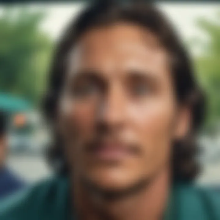 Matthew McConaughey's character reflection in Green Book