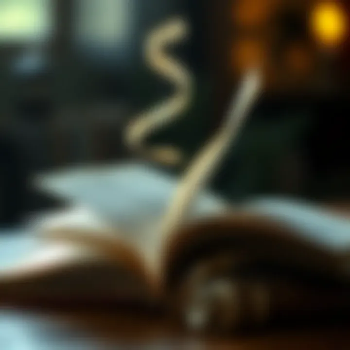 An open book with pages fluttering, representing stories and narratives