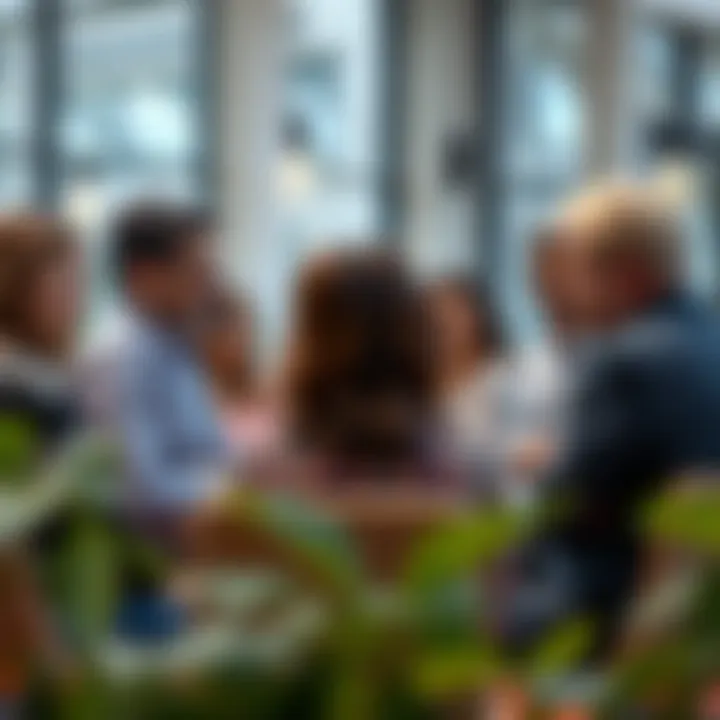 The Art of Exchanging Ideas A group exchanging ideas in a lively discussion