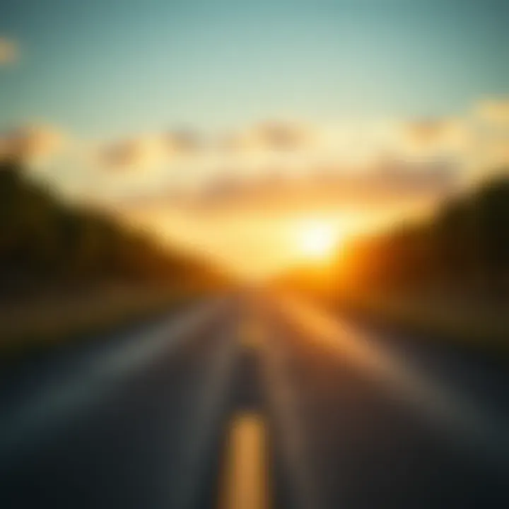 Pathway to Potential An open road symbolizing opportunities and growth