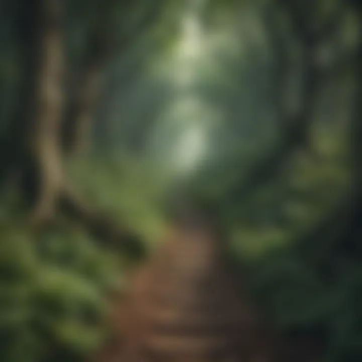 Path through a lush forest symbolizing growth