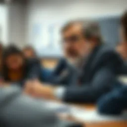 Paul Krugman in a classroom setting