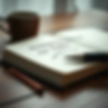 Writing Intentions for Today A close-up of a journal and pen signifying intention and thought
