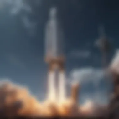 Innovation in Space Exploration A visual representation of SpaceX launch