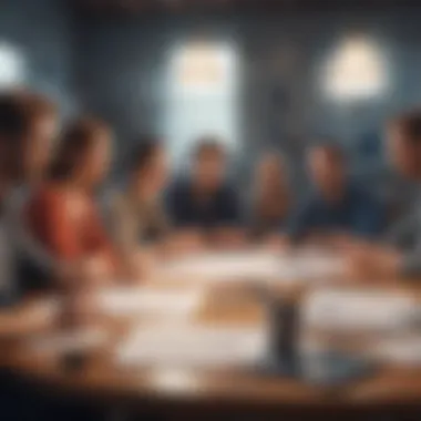 Collaborative Insights: Generating Innovative Ideas A diverse group engaged in a brainstorming session