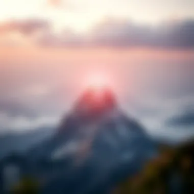 Reaching New Heights of Personal Growth A mountain peak symbolizing personal growth and achievement