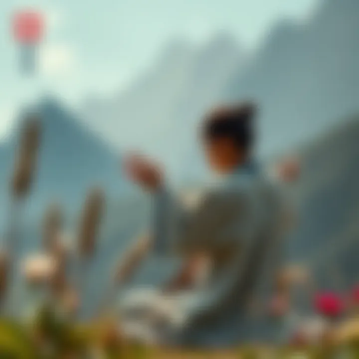 Embracing Wu Wei The concept of Wu wei depicted through serene natural landscapes