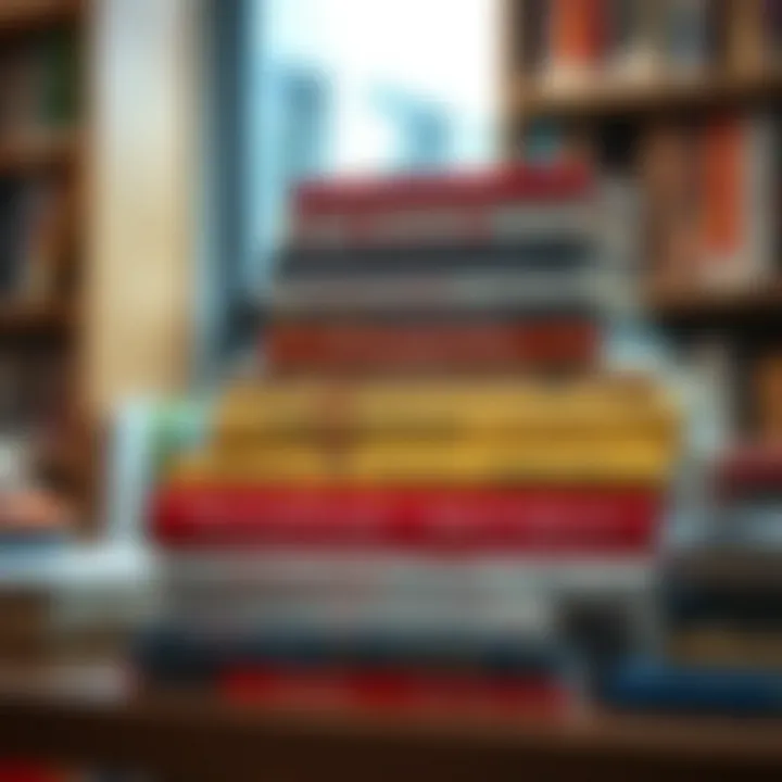 Diverse Voices in Self-Help A stack of self-help books on a shelf, representing the genre's diversity.