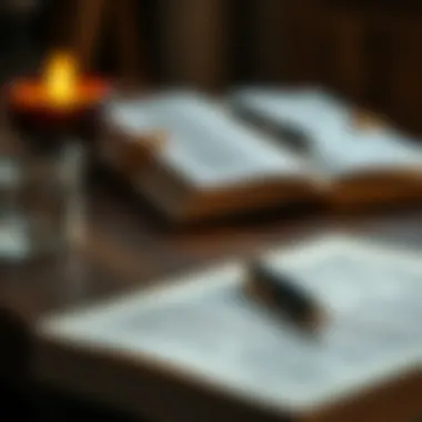 The Art of Writing An open notebook with a pen, symbolizing the act of writing.