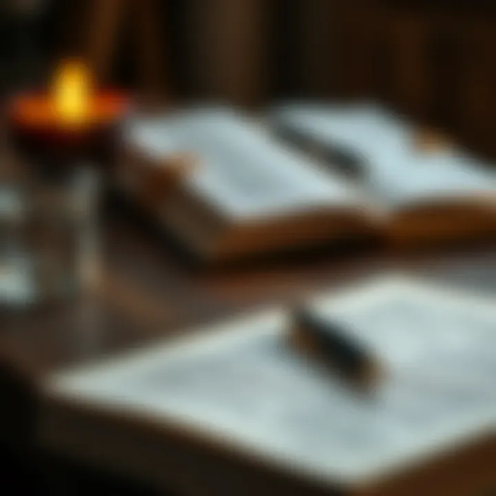 The Art of Writing An open notebook with a pen, symbolizing the act of writing.