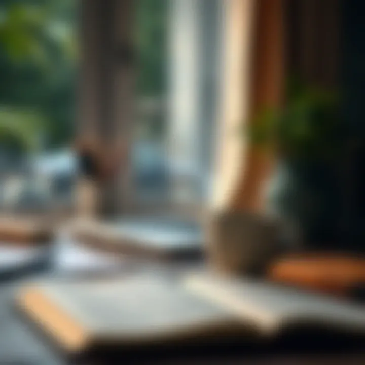 Creating the Perfect Writing Environment A serene workspace with a cup of coffee and a laptop, ideal for writing.