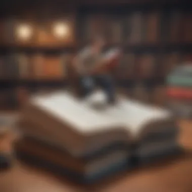 Balancing Reading with Life A person engaging with literature while balancing a busy lifestyle