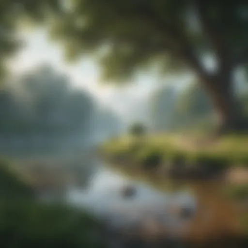 A serene landscape representing tranquility and focus