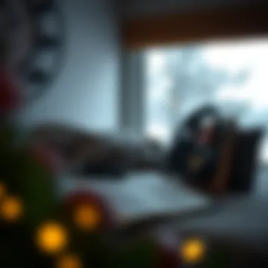 A cozy reading nook with headphones and a book