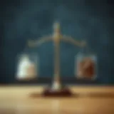 A visual representation of contrasting habits with a scale balancing good and bad practices.