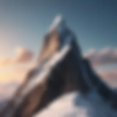 Reaching New Heights of Fulfillment A mountain peak symbolizing achievement and fulfillment