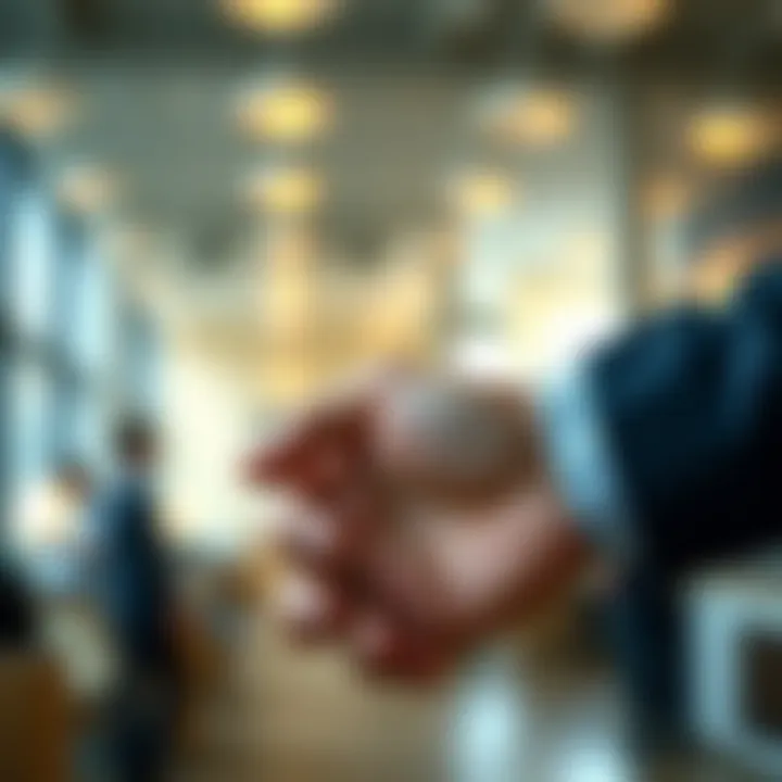 A close-up of a handshake symbolizing trust