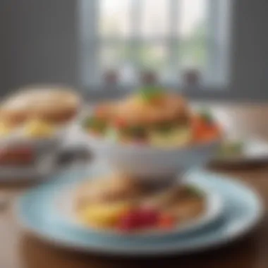Balanced Meal for Emotional Health A beautifully plated dish showcasing a balanced meal for emotional health