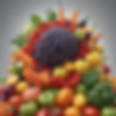 Colorful Fruits and Vegetables A vibrant spread of colorful fruits and vegetables symbolizing wellness