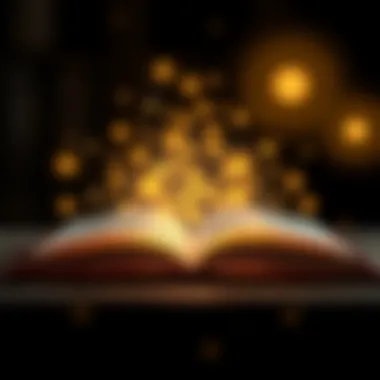 The Glow of Infinite Possibilities An open book glowing with possibilities, symbolizing the paths of life