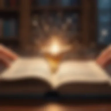 Knowledge and Enlightenment An open book with light emanating from its pages, symbolizing knowledge and enlightenment