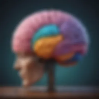 Innovative Thoughts A brain with vibrant colors illustrating innovative thoughts and ideas