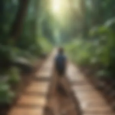 Choices in Growth A pathway diverging into two represents choices in learning