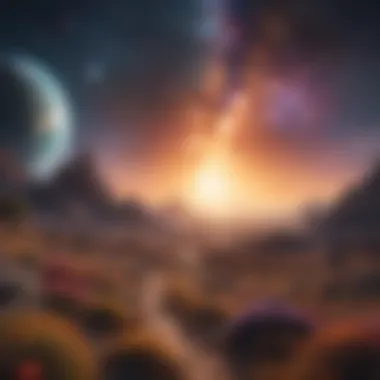 The Cosmos: An Expansive Realm of Possibilities A cosmic landscape illustrating the vastness of the universe