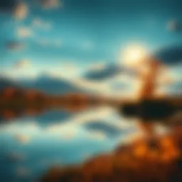 Illustration of a serene landscape representing spiritual reflection