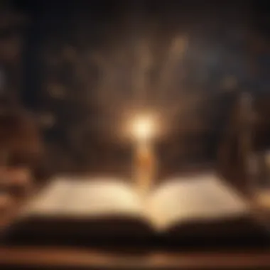 The Light of Knowledge and Dreams An open book with light emanating from its pages, symbolizing knowledge and dreams