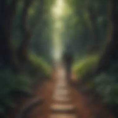 Path to Self-Discovery Conceptual illustration of personal growth journey