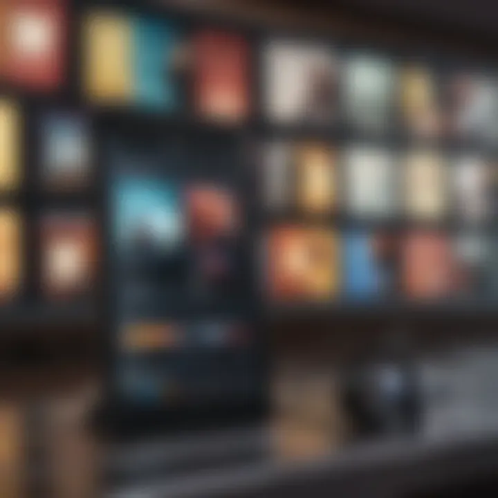 Various audiobook platforms showcased on a screen